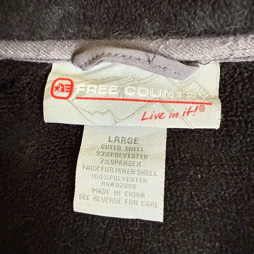 Men's Free‎ Country  Black Softshell Jacket L water resistant